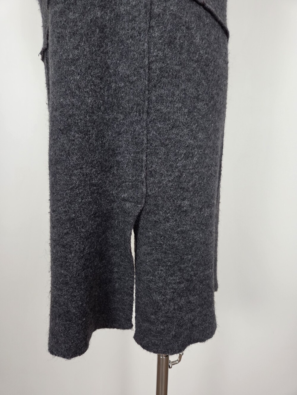 Anthropologie Moth Long Wool Vest Size XS Grey Soft Stretchy (c1) - Picture 10 of 14